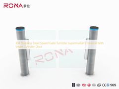 Brama obrotowa ze stali nierdzewnej 304 Bramka obrotowa Wejście do supermarketu z drzwiami Smart Cylinder