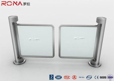 kupować Access Control Swing Gate Turnstile Podwójny mechaniczny metalowy okrągły słup pojedynczy biegun online manufacture