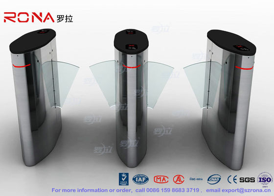 Flap Barrier Gate Automatyczna skrzynia barierowa o pół wysokości Turnikety Brama skrzydłowa ze stali nierdzewnej dla biur